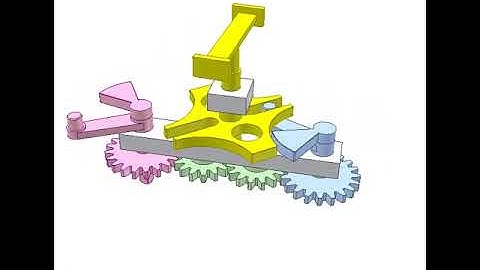 0889   Geneva mechanism for reverse 90 deg  rotation