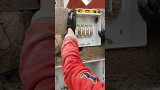 Installation of electrical meter boxes with grounding installation