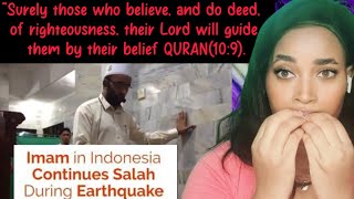 This is Call iman Heavy Earthquake during Prayer in Indonesia where imam continue reciting Reaction