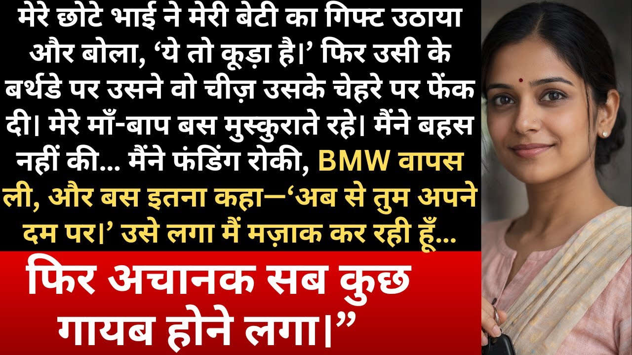 “मेरे भाई ने मेरी बेटी के गिफ्ट को ‘कचरा’ कहा… मैंने चुपचाप उसकी पूरी दुनिया बंद कर दी”