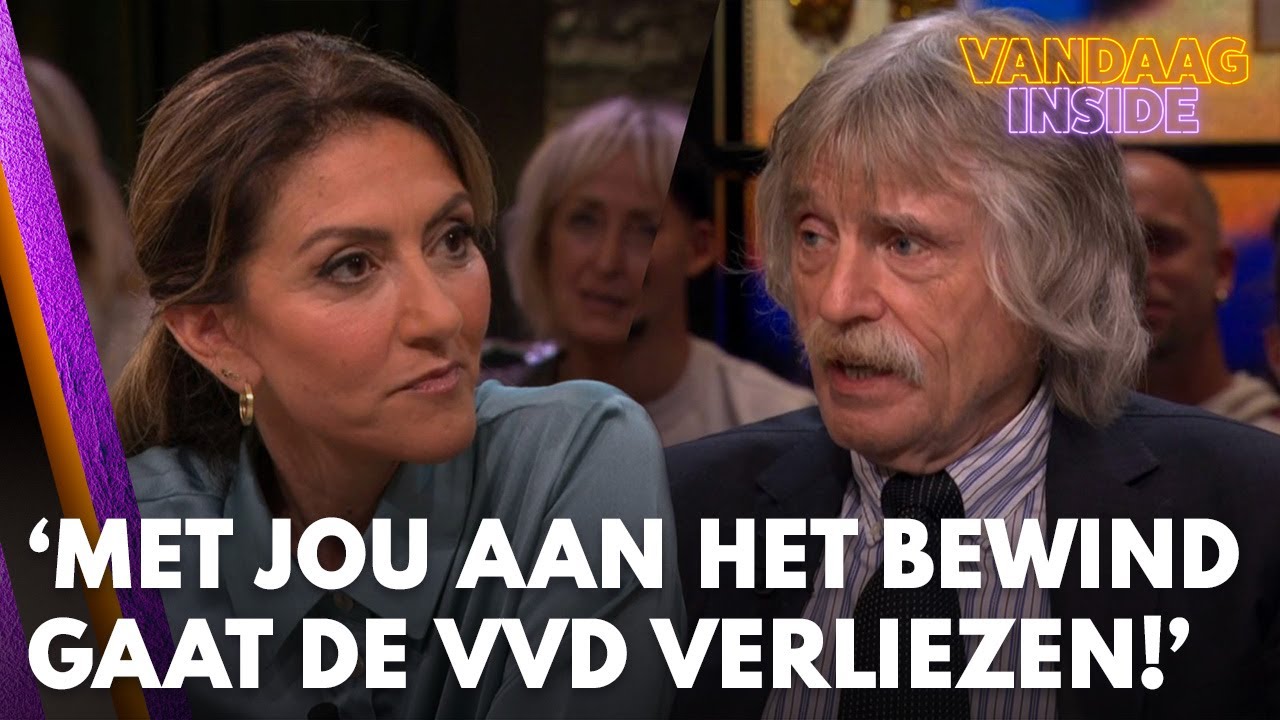 Johan Derksen tegen Dilan Yeşilgöz: 'Met jou aan het bewind gaat de VVD verliezen!' | VANDAAG INSIDE