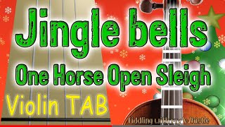 Jingle bells - One Horse Open Sleigh - Christmas - Violin - Play Along Tab Tutorial chords