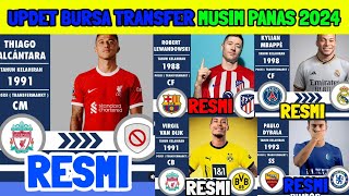 UPDET RESMI - BURSA TRANSFER MUSIM PANAS 2024 - LIVERPOOL - BARCELONA - REAL MADRID - AS ROMA - PSG