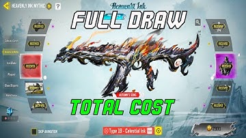 Buying Mythic Type 19 - Celestial Ink Full Draw in COD Mobile | Total Cost Heavenly Ink Mythic Draw