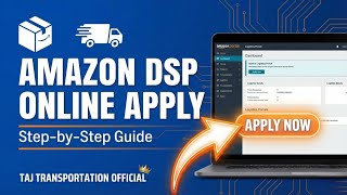 Amazon DSP Online Apply Kaise Kare | Amazon Logistics Portal Walkthrough