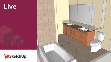 SketchUp Live Modeling Bathroom Fixtures