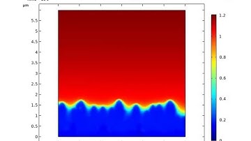 Lithium dendrite phase field model Comsol  /ion concentration distribution, potential distribution