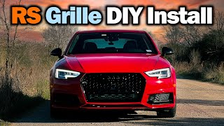 RS Honeycomb Front Grille for 2017-2019 Audi A4/S4/RS4 B9 Models - How to Install