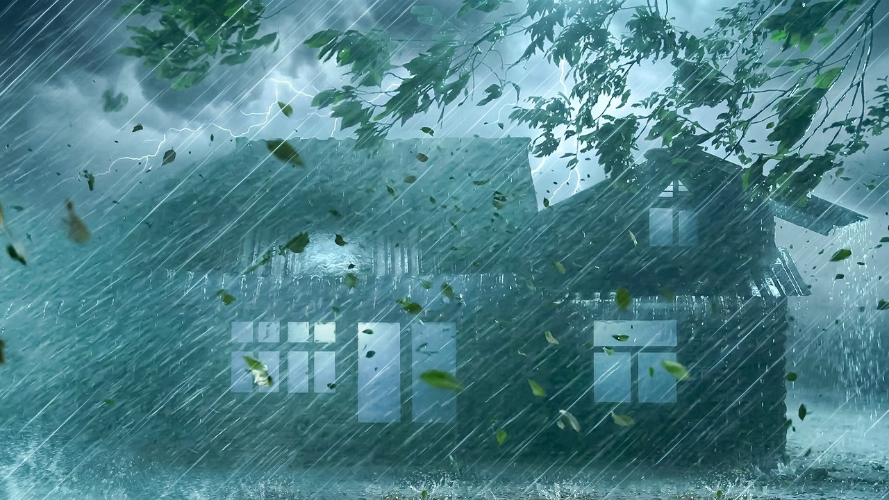 Real Storm Sounds to Sleep Instantly | Torrential Rainstorm, Strong Thunder & Wind | White Noise