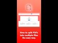 How to split PDFs into multiple files – the easy way! [#shorts]