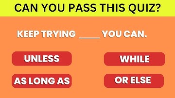 CAN YOU SCORE 20/20 ON THIS GRAMMAR QUIZ? / 98% CANNOT: Conjunctions Grammar Quiz #2