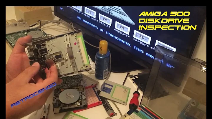 Commodore Amiga 500 diskdrive inspection and repair