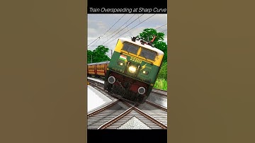 High Speed Train Overspeeding at Sharp Curve – Train Accident #train #shorts