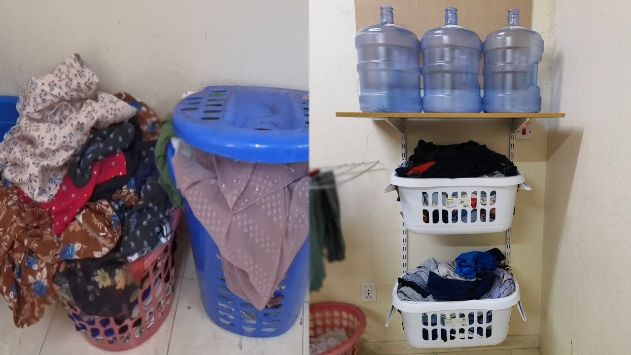 Cheapest DIY Laundry Basket Organizer HOME ORGANIZATION TIPS