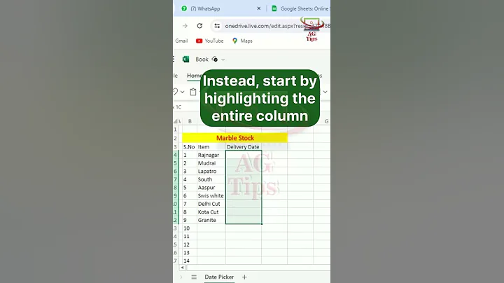 NEW Date Picker in Excel for Web! 📅 (Stop Typing Dates!)