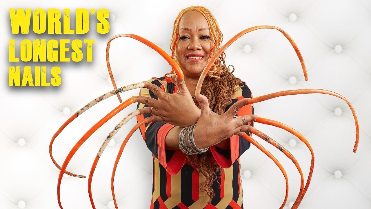 Woman creates guinness record by longest finger nails | World News