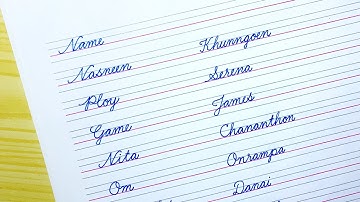 Live! How to Write Your Name in Cursive Writing