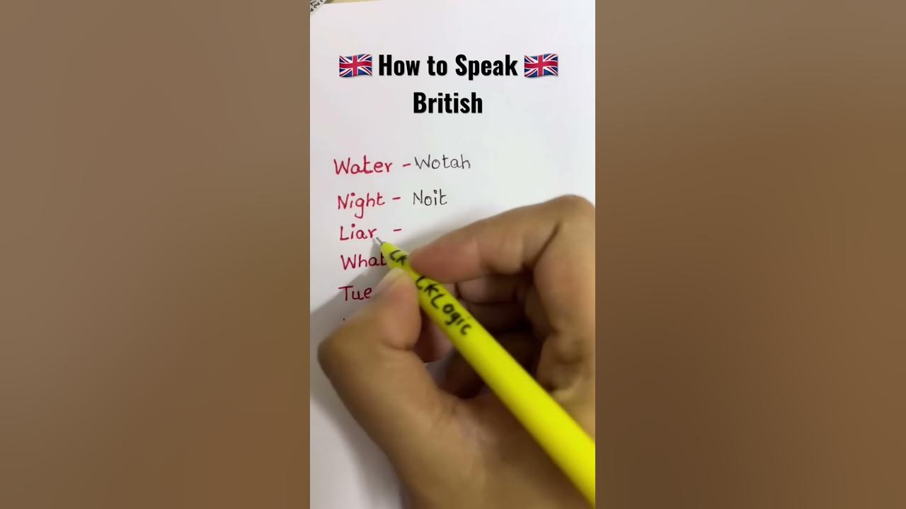 How to speak British?
