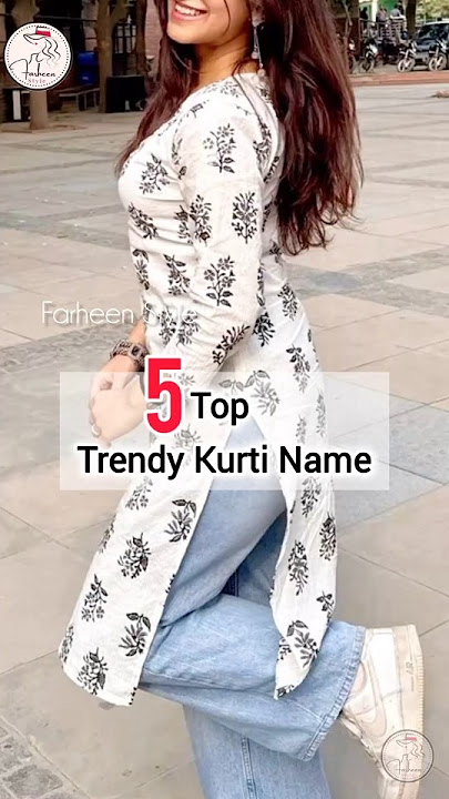 5 Top Aesthetic Kurti Name ❇️😍 #shortsfeed #shorts #farheenstyle #kurti #trendy #fashion