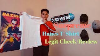 Supreme Hanes T-shirt legit check - YouTube