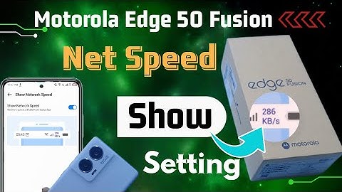 Motorola edge 50 fusion net speed setting | how to show network speed in moto edge 50 fusion