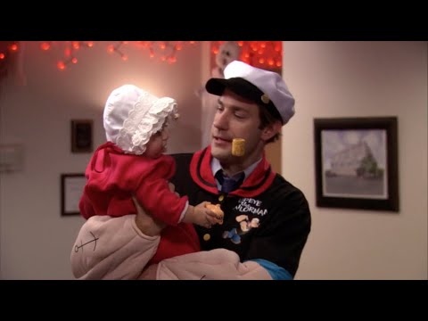 The Office S07E06 Costume Contest cutest popeye family