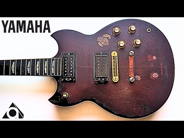 Restored a guitar with discolored paint and cracks. - YouTube