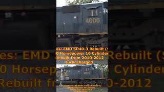 3 CSX SD40 SpongeBob engines speed by the railroad crossing.