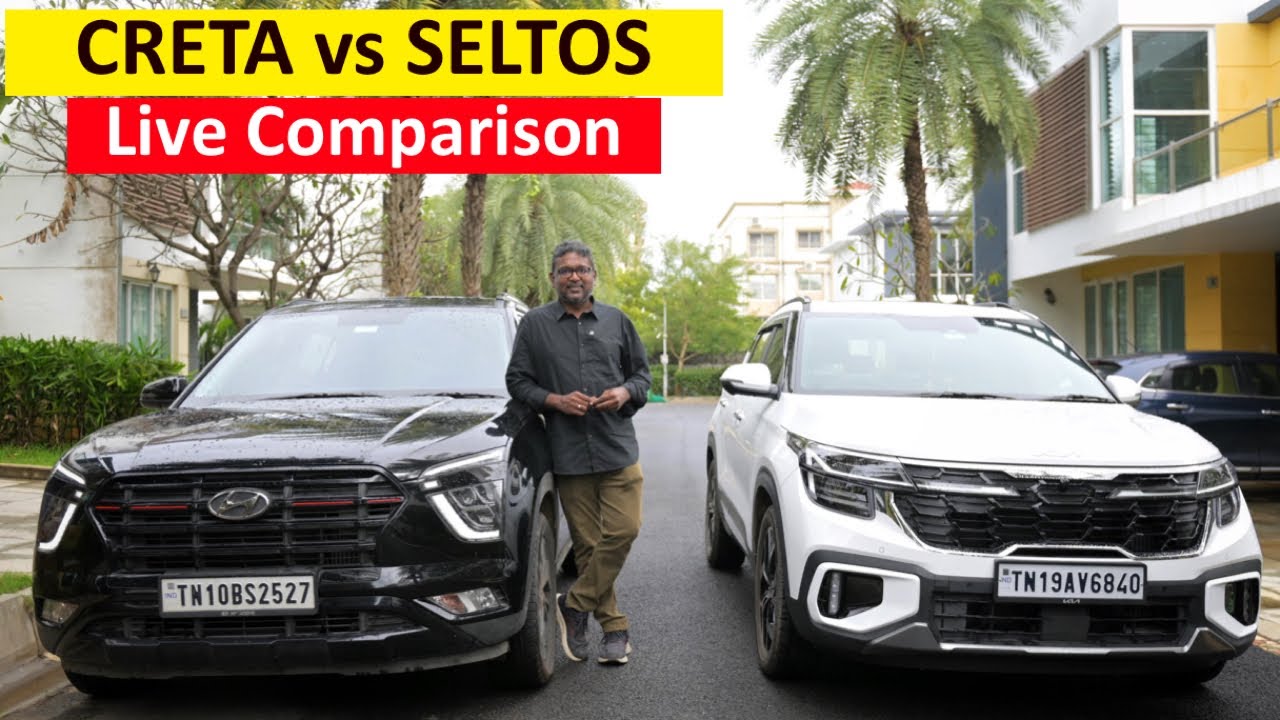 Hyundai Creta vs Kia Seltos Live Comparision Pros & Cons of both