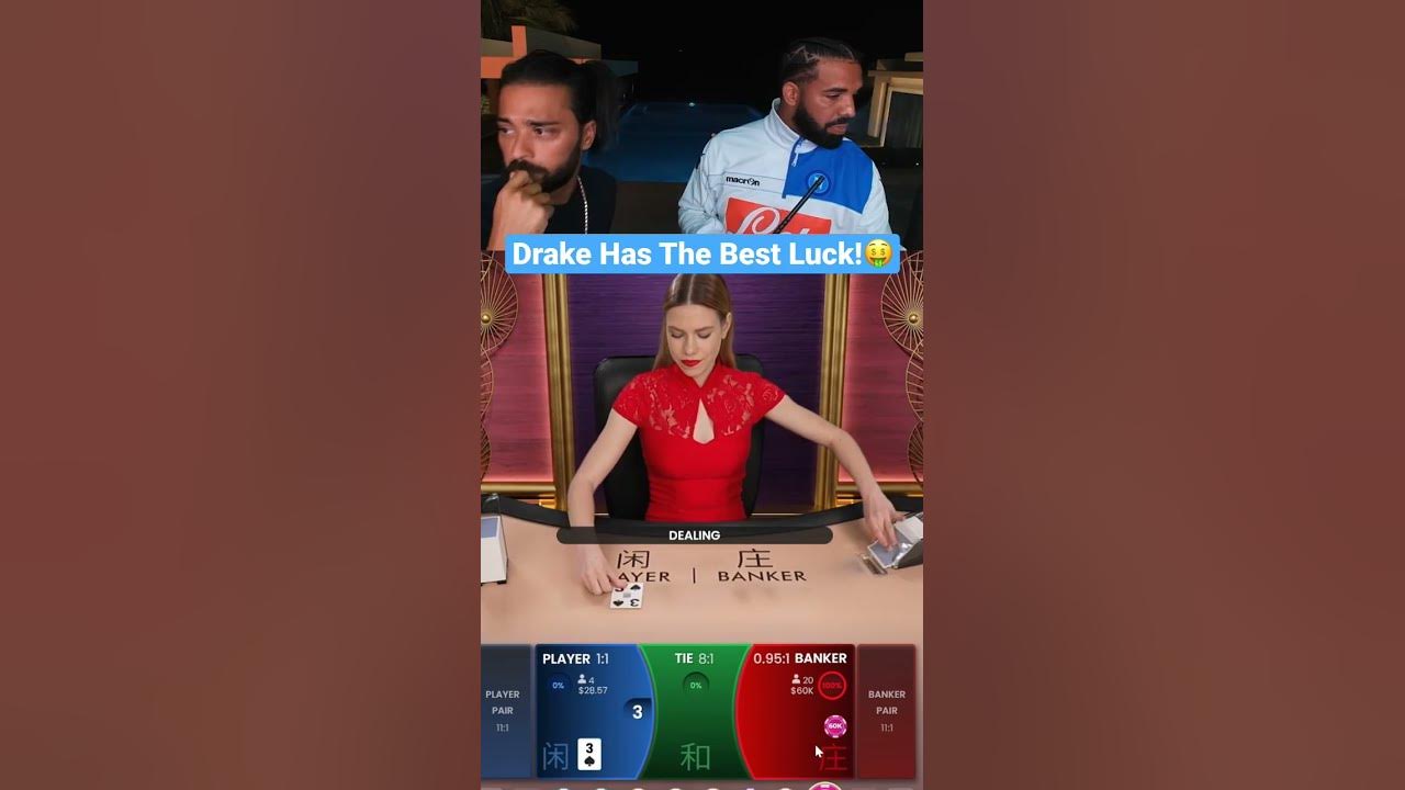 Drake Has The Best Luck Ever On Baccarat! #drake #baccarat #hugewin #bigwin