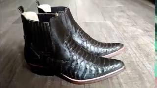 BOTA COUNTRY MASCULINA FORASTEIRO BOOTS ESCAMADA CAFÉ CANO CURTO BICO FINO   5005