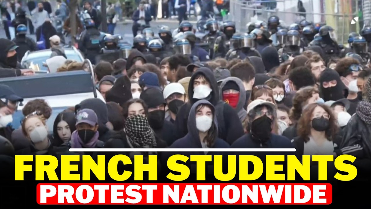 LIVE: French High Schoolers & University Students Hold March In Paris