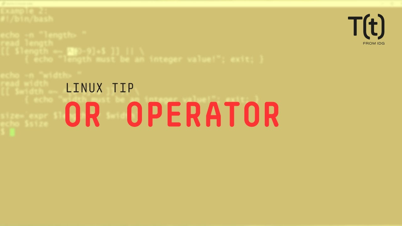 How to use the OR operator: 2-Minute Linux Tips - YouTube