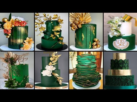 Beautiful Green Colour Cake Designs || Green Cake Decorating Ideas ...