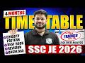 SSC JE 2026 | 4 Months Timetable To Crack SSC JE 2026 in First Attempt🔥