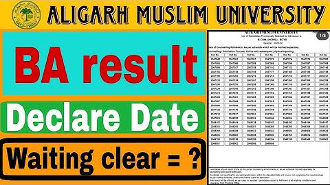 amu BA result 2023 | amu result 2023 | amu ba ki waiting kahan tak clear hogi | amu cutoff 2023