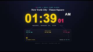 LIVE New York City Clock 🕐 Current Time NYC (EST/EDT) 24/7  | DevClock