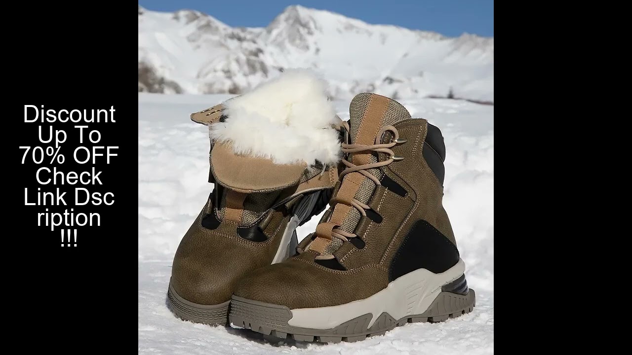 Fashion Wool Snow Boots Men's Winter Fur Male Warm Thick Plush High Top Outdoor Sport Boots Youth Hi