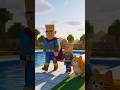🐱🔥 Tung Tung Sahur Superhero Minecraft Jalan di Kolam #youtubeshorts #minecraft #shorts #animation