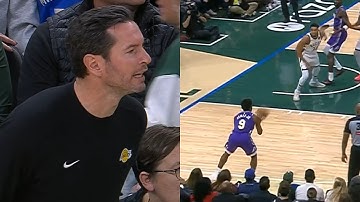 JJ Redick after Bronny passes up open 3 "Bronny you gotta shoot the f**king ball"