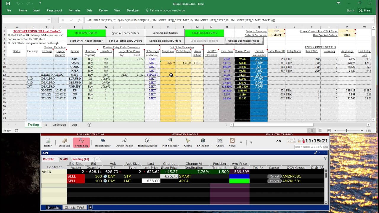 Interactive Brokers Excel Trader Trading Geeks - 