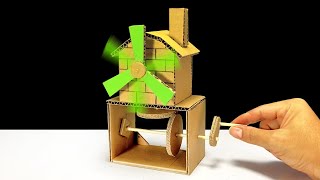 How to Make a Automata Windmill From Cardboard |  วิธีทำกังหันลมหมุนได้ screenshot 4