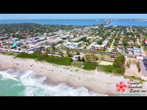 Drone overview of Indialantic, Florida