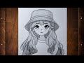 Easy drawing tutorial | How to draw beautiful anime girl step by step || easy to draw anime girl