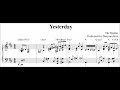 Ballad Jazz Piano Yesterday Sheet Music