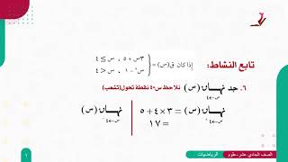 الصف الحادي عشر - فرع العلوم الإنسانية | درس نهاية اقتران متعدد القاعدة