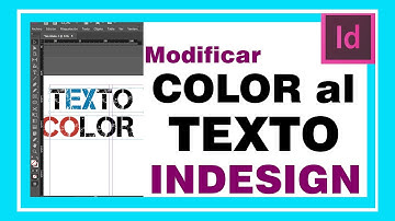 CAMBIAR COLOR al TEXTO en INDESIGN. Como modificar color a una palabra o letra del texto paso a paso