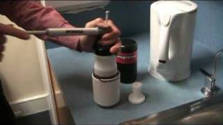espresso coffee with a bike pump 