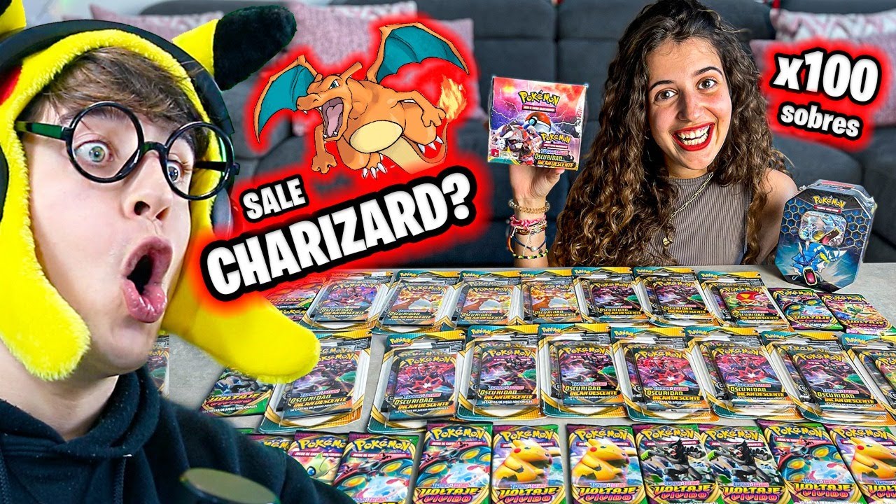 INTENTANDO CONSEGUIR a CHARIZARD con mi HERMANA en DIRECTO! (Abriendo cartas POKÉMON Espada Escudo)