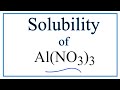 Solubility of Aluminum Nitrate